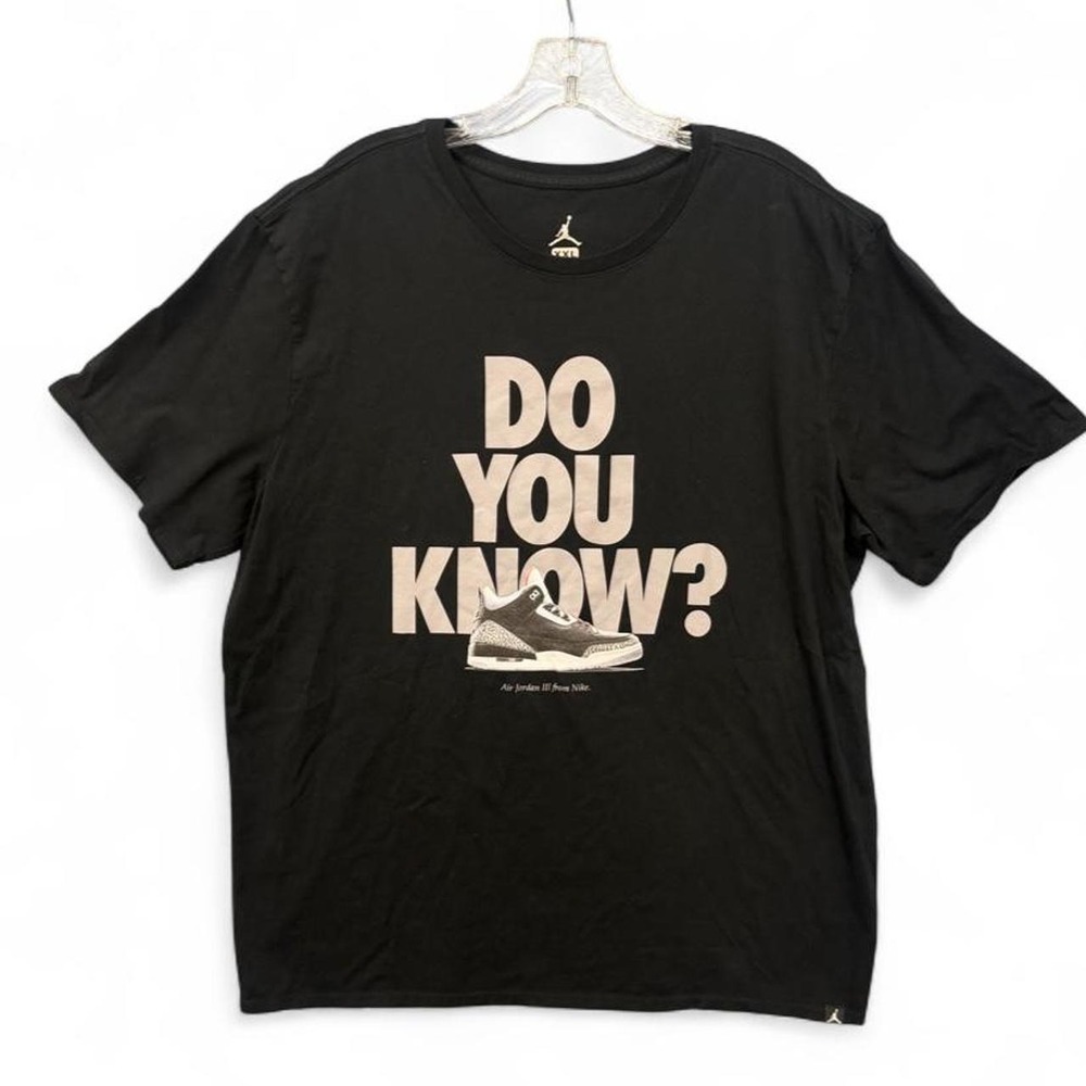 Jordan "Do You Know?" Air Jordan III Graphic Tee Black XXL Nike Air Jordan